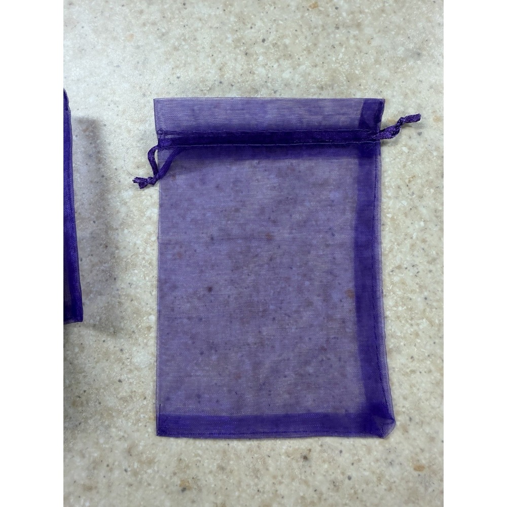 50 pcs Sheer Organza Drawstring Gift Bags, Jewelry, Wedding, Party Favor Pouch